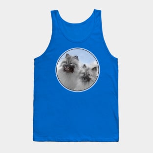 Keeshond Pair of Kees Painting Original Animal Art Tank Top